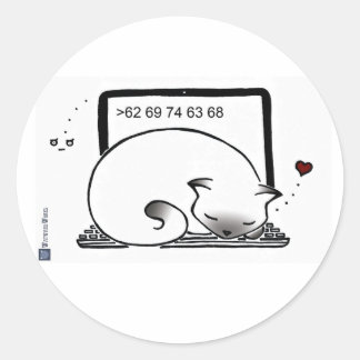 Stickers met kattebout voor laptop (blauw-puntSiam