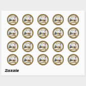 Stickers met kerstangel-ronde (Vel)