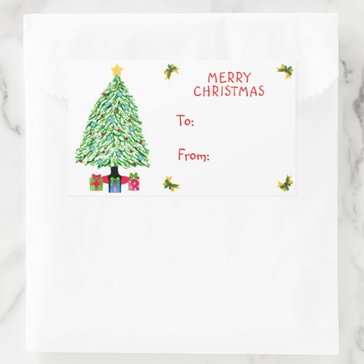 Stickers met kerstbomen (Tas)