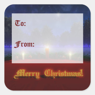 Stickers met kerstcadeautjes voor Labels