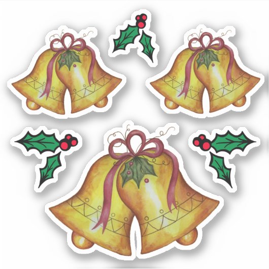 Stickers met kersttanden (Voorkant)