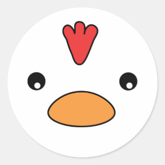 Stickers met kippengezicht