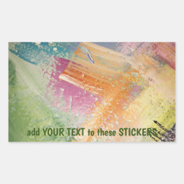 stickers met kleurrijke textuur