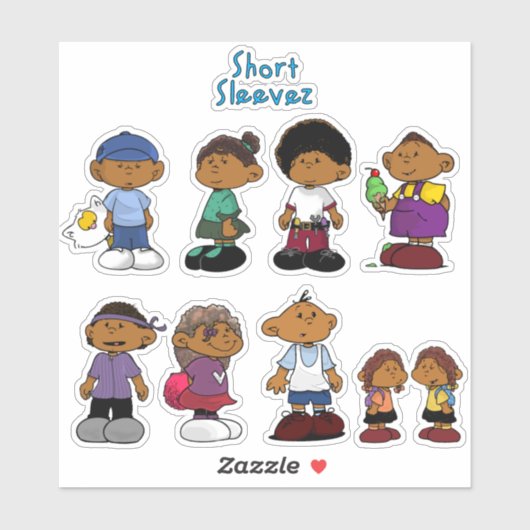 Stickers met korte slaapstand (Vel)