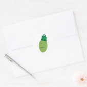 Stickers met Label met groene kerstcadeaus (Envelop)