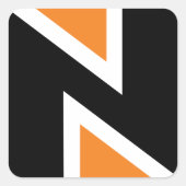 Stickers met Oranje en zwarte letters (Voorkant)