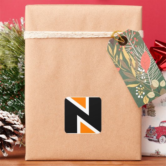 Stickers met Oranje en zwarte letters