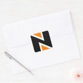 Stickers met Oranje en zwarte letters