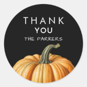 Stickers met pompoen als bedankje (Voorkant)