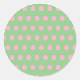 Stickers met poolronde stippen (Sage Green & Paste