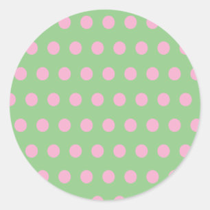 Stickers met poolronde stippen (Sage Green & Paste