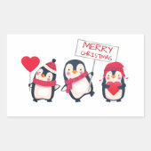 Stickers met prettige kerstpinguïn (Voorkant)