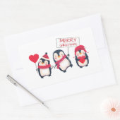 Stickers met prettige kerstpinguïn (Envelop)