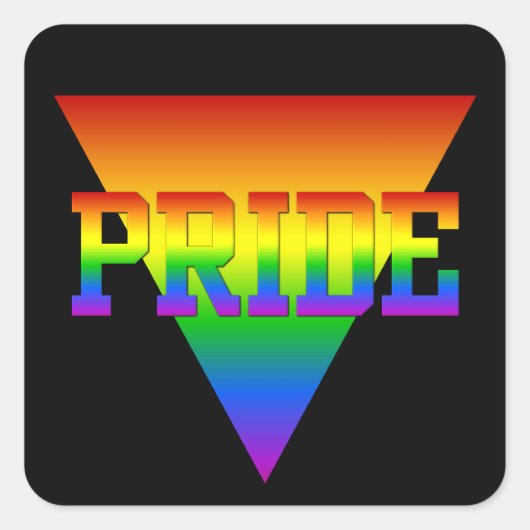 Stickers met Pride-driehoek (Voorkant)