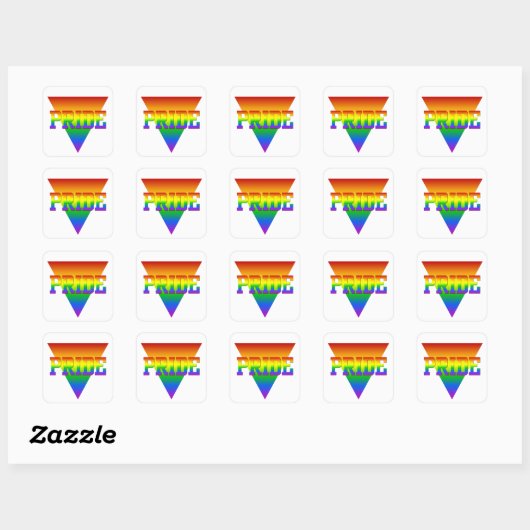 Stickers met Pride-driehoek (Vel)