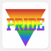 Stickers met Pride-driehoek (Voorkant)