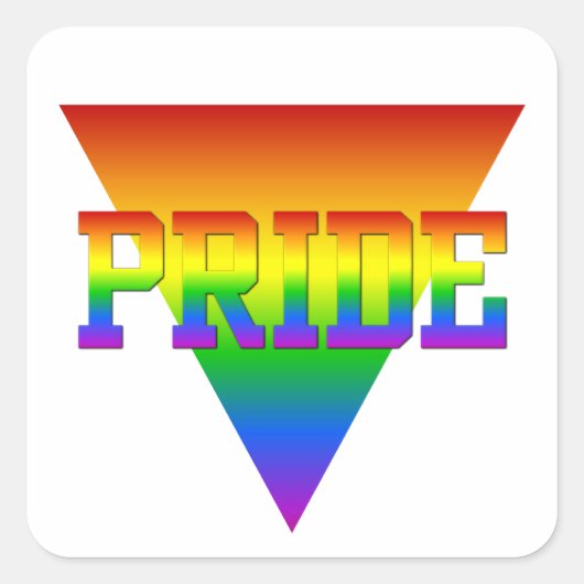 Stickers met Pride-driehoek (Voorkant)