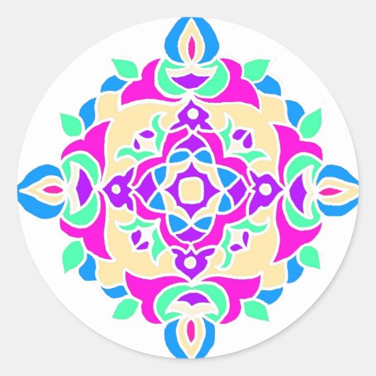 Stickers met Rangoli Pattern (Voorkant)