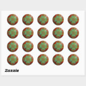 Stickers met rode en groene chromatische fusie (Vel)