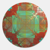 Stickers met rode en groene chromatische fusie (Voorkant)