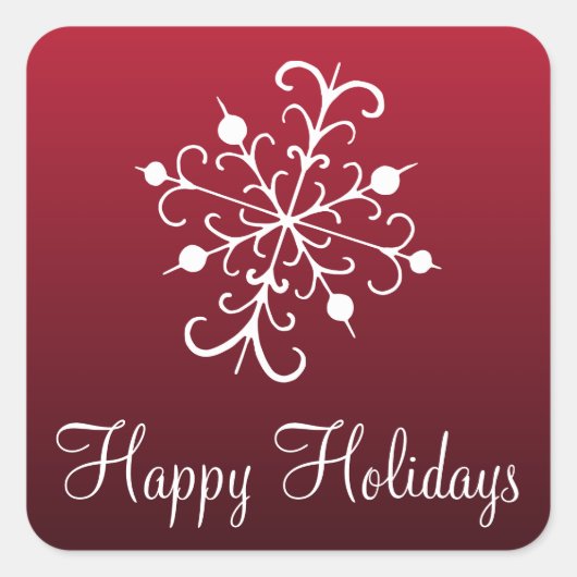 Stickers met rode sneeuwvlokken (Voorkant)