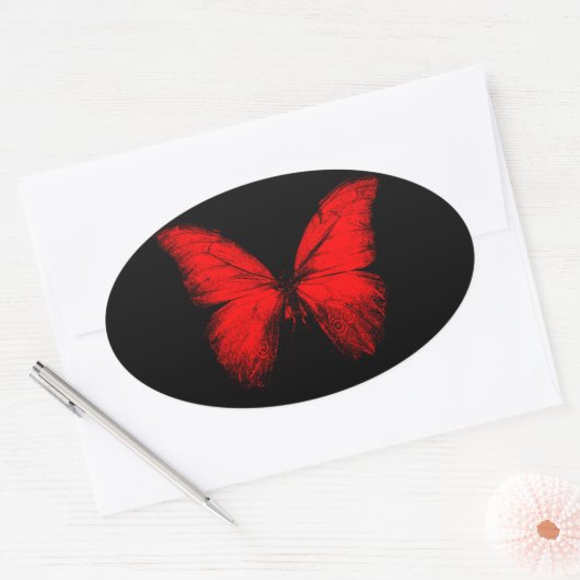 Stickers met rode vlinder (Envelop)