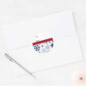 Stickers met rode witte en blauwe sneeuwvlokken (Envelop)