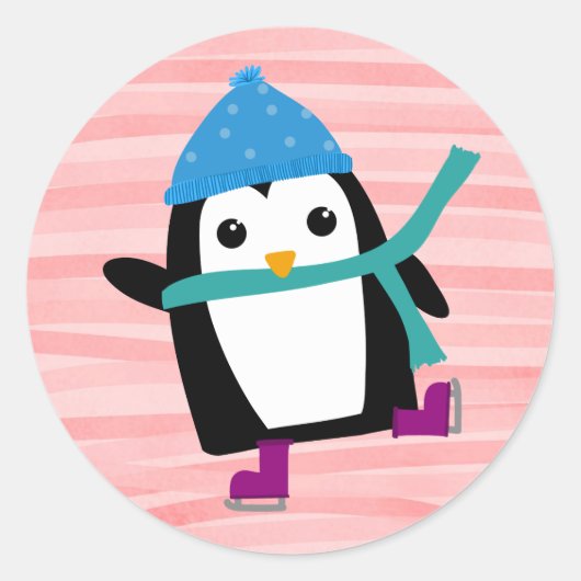 Stickers met ronde pinguïn (Voorkant)