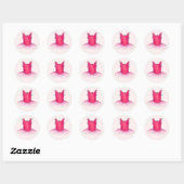 Stickers met roze ballet dansend Ballerina Tutu (Vel)