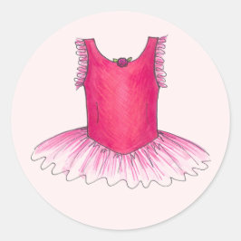 Stickers met roze ballet dansend Ballerina Tutu