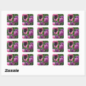 Stickers met roze en Paarse tulpen (Vel)