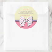 Stickers met roze gele linten en bows Polka Dots (Tas)