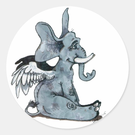 Stickers met scharnierend elephant (Voorkant)