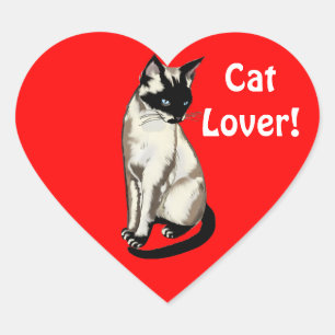 Stickers met siamese kattenleukaars