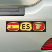 Stickers met Spaanse vlag kaartcode voor bumper (Op auto)