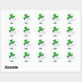Stickers met St. Patrick's Day-hond en klaver (Vel)