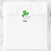 Stickers met St. Patrick's Day-hond en klaver (Tas)