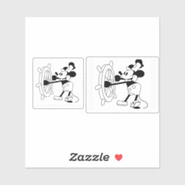 Stickers met Steamboat Willie ontwerp