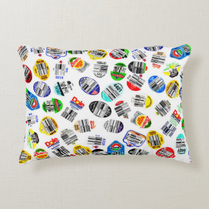 Stickers met streepjescode produceren accent kussen