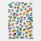 Stickers met streepjescode produceren theedoek (Verticaal)