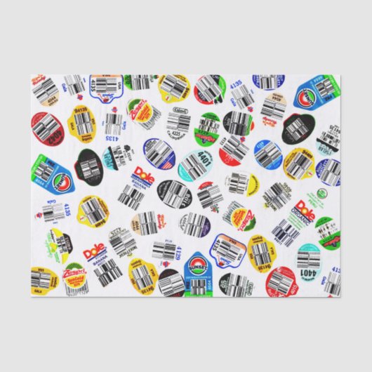 Stickers met streepjescode produceren tissuepapier (Voorkant)
