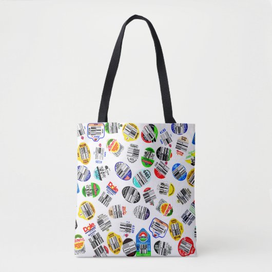 Stickers met streepjescode produceren tote bag (Voorkant)