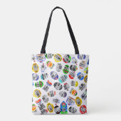 Stickers met streepjescode produceren tote bag (Achterkant)