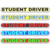 Stickers met tekst 'Student bestuurder' (Voorkant)