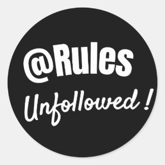 Stickers met vetgedrukte minimalistische rebelleng