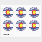 Stickers met vlag van Aspen Colorado (Vel)