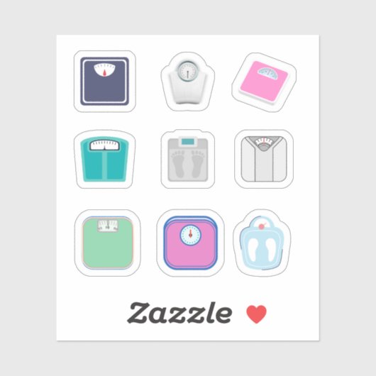 Stickers met weegschaal (Vel)