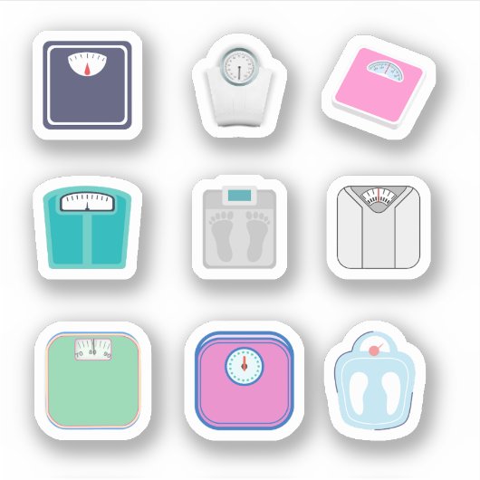 Stickers met weegschaal (Voorkant)
