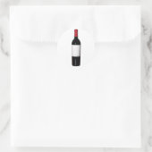 Stickers met wijnflesje (blanco label) (Tas)