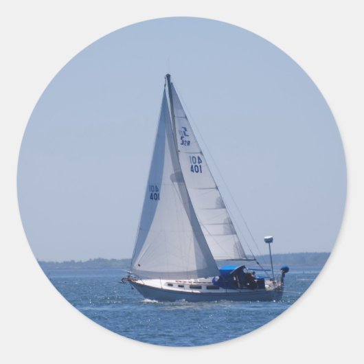 Stickers met zeilboot (Voorkant)